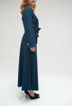 Wool Blend Navy Grace Dress