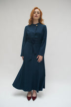 Wool Blend Navy Grace Dress