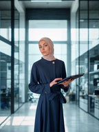 Wool Blend Navy Grace Dress